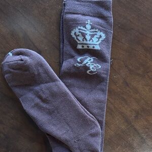 Brown tall boot socks